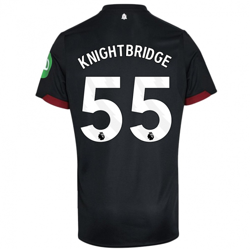 Enfant Football Maillot Jacob Knightbridge #55 Noir Blanc Tenues Extérieur 2024/25 Canada