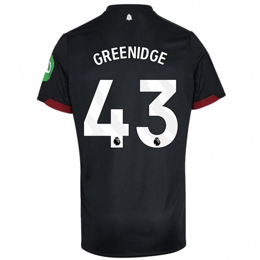 Enfant Football Maillot Will Greenidge #43 Noir Blanc Tenues Extérieur 2024/25 Canada