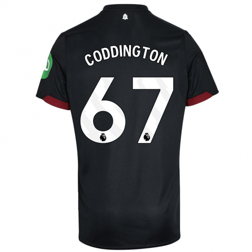 Enfant Football Maillot Remy Coddington #67 Noir Blanc Tenues Extérieur 2024/25 Canada