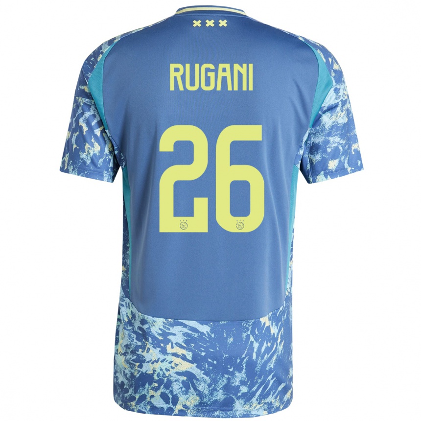 Enfant Football Maillot Daniele Rugani #26 Gris Bleu Jaune Tenues Extérieur 2024/25 Canada