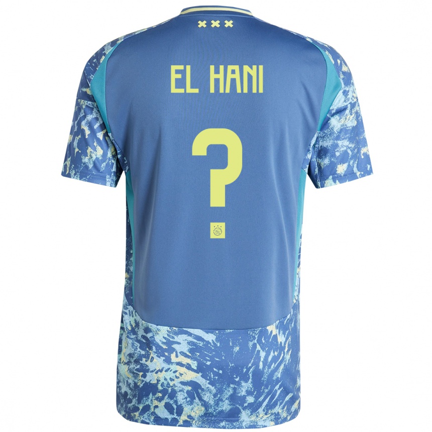 Enfant Football Maillot Aymean El Hani #0 Gris Bleu Jaune Tenues Extérieur 2024/25 Canada