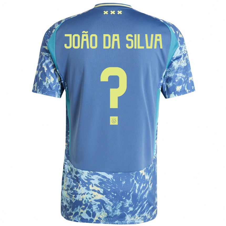 Enfant Football Maillot Miguel João Da Silva #0 Gris Bleu Jaune Tenues Extérieur 2024/25 Canada