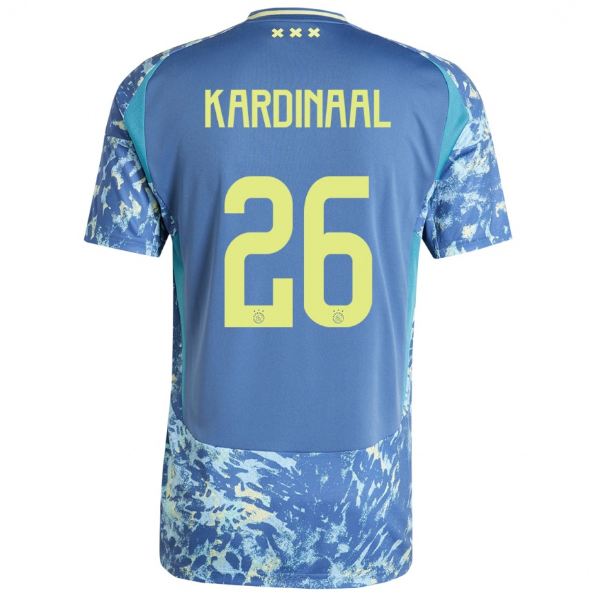 Enfant Football Maillot Isa Kardinaal #26 Gris Bleu Jaune Tenues Extérieur 2024/25 Canada