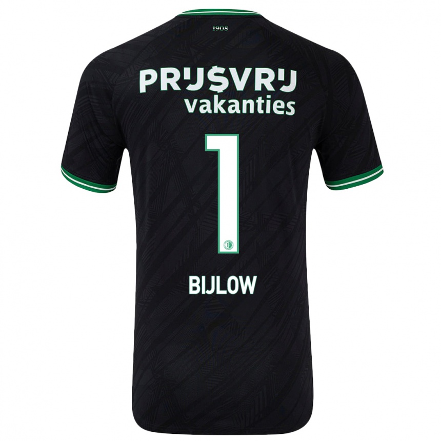 Kids Football Justin Bijlow #1 Black Green Away Jersey 2024/25 T-Shirt Canada