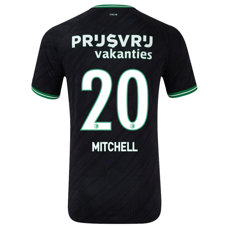 Kids Football Jeyland Mitchell #20 Black Green Away Jersey 2024/25 T-Shirt Canada