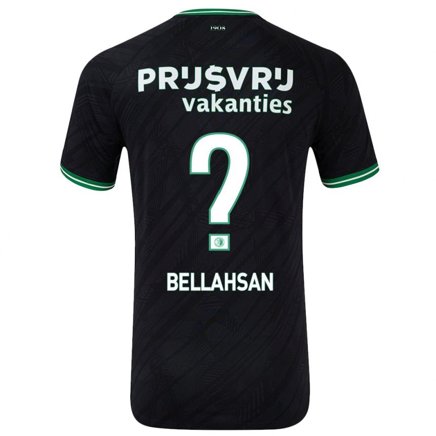 Enfant Football Maillot Jawad Bellahsan #0 Noir Vert Tenues Extérieur 2024/25 Canada