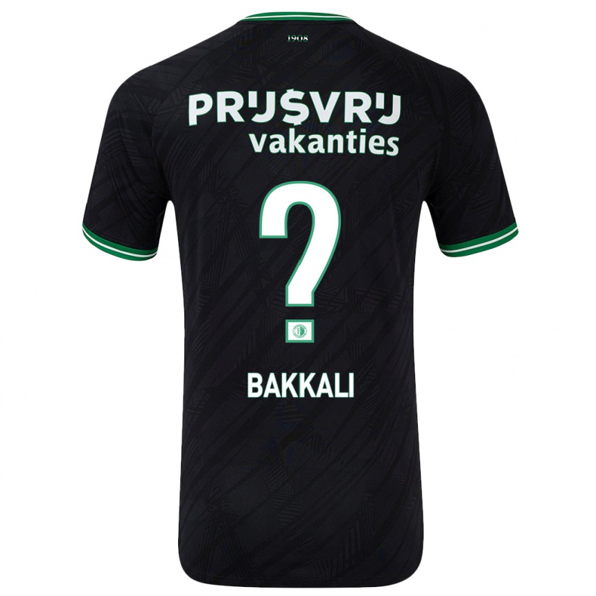 Enfant Football Maillot Yassir Bakkali #0 Noir Vert Tenues Extérieur 2024/25 Canada