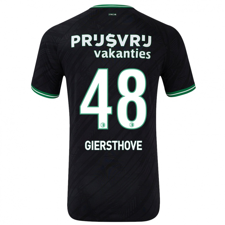 Enfant Football Maillot Djomar Giersthove #48 Noir Vert Tenues Extérieur 2024/25 Canada