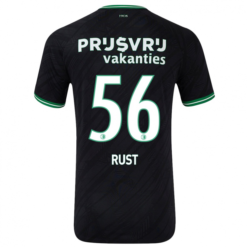 Kids Football Fabiano Rust #56 Black Green Away Jersey 2024/25 T-Shirt Canada