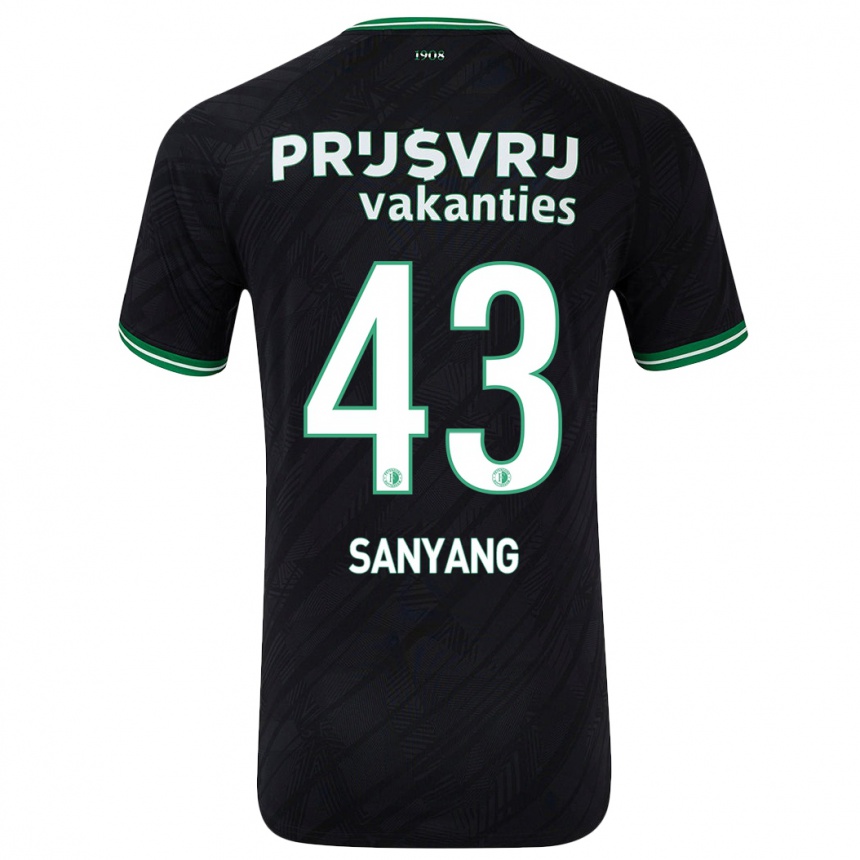 Enfant Football Maillot Amadou-David Sanyang #43 Noir Vert Tenues Extérieur 2024/25 Canada