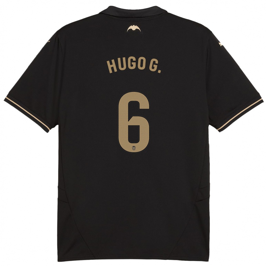 Kids Football Hugo Guillamón #6 Black Away Jersey 2024/25 T-Shirt Canada