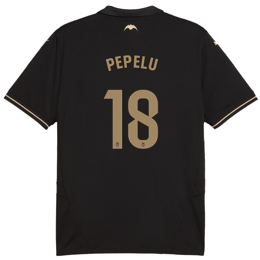 Kids Football Pepelu #18 Black Away Jersey 2024/25 T-Shirt Canada