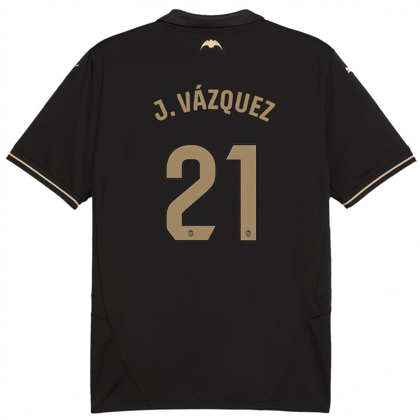 Enfant Football Maillot Jesús Vázquez #21 Noir Tenues Extérieur 2024/25 Canada