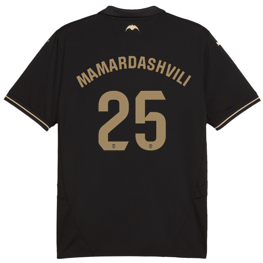 Enfant Football Maillot Giorgi Mamardashvili #25 Noir Tenues Extérieur 2024/25 Canada