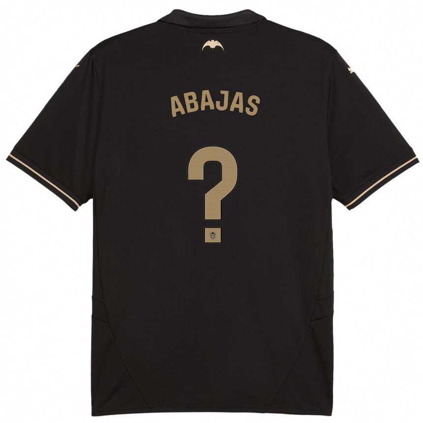 Kids Football Rodrigo Abajas #0 Black Away Jersey 2024/25 T-Shirt Canada