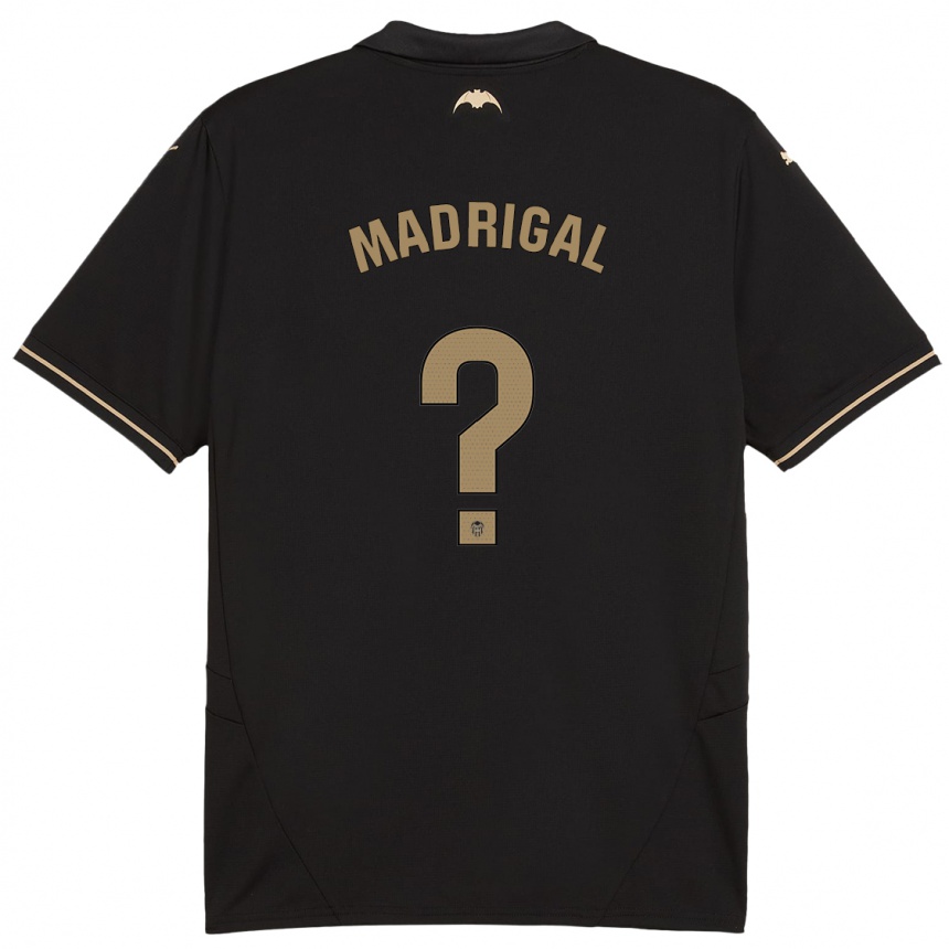 Kids Football Warren Madrigal #0 Black Away Jersey 2024/25 T-Shirt Canada