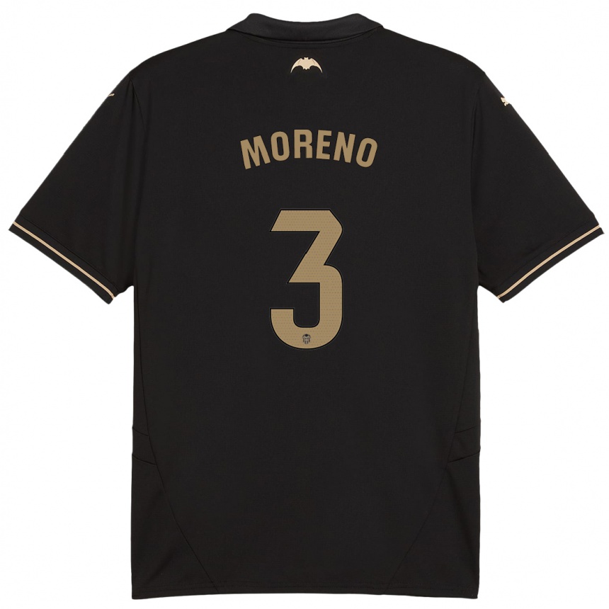 Enfant Football Maillot Diego Moreno #3 Noir Tenues Extérieur 2024/25 Canada