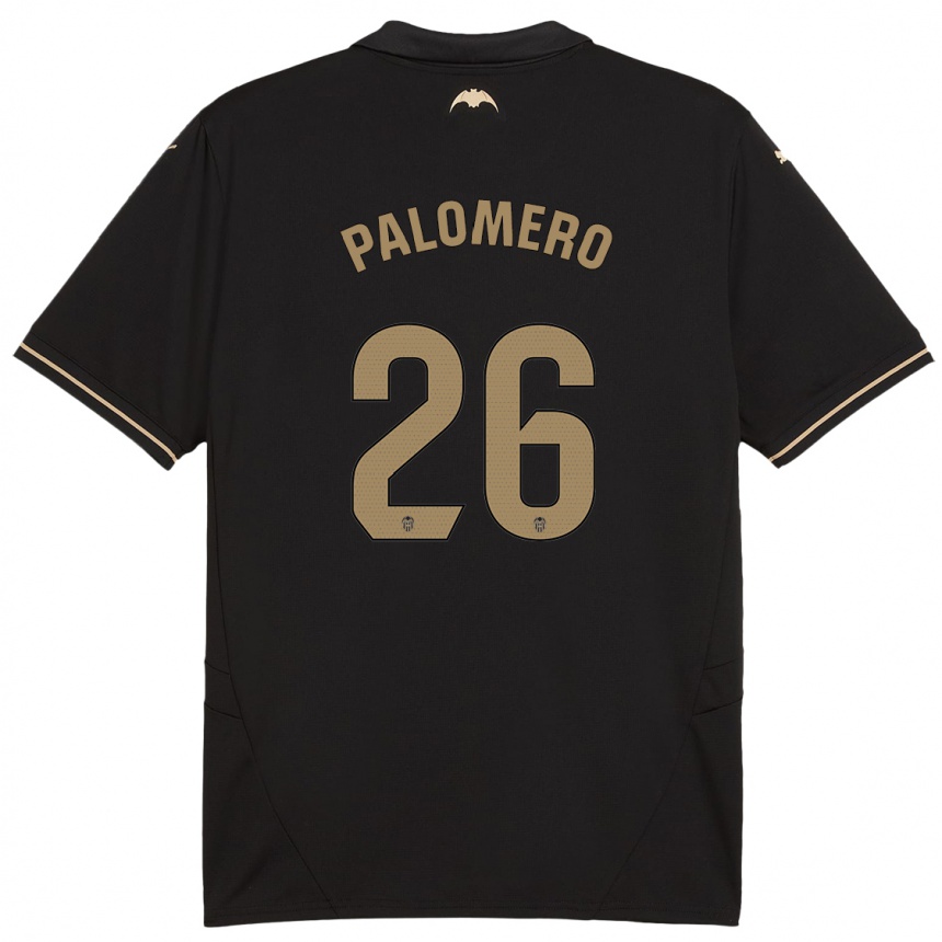 Kids Football Marc Palomero #26 Black Away Jersey 2024/25 T-Shirt Canada