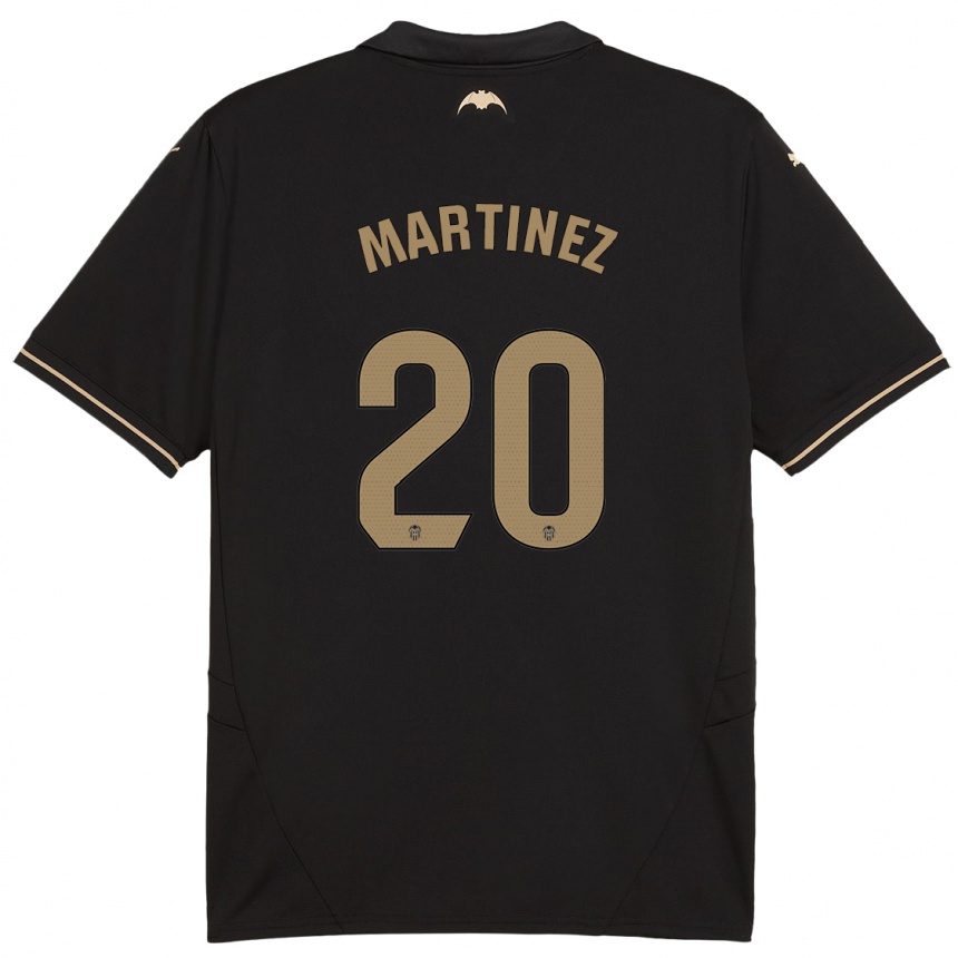 Kids Football Asun Martínez #20 Black Away Jersey 2024/25 T-Shirt Canada