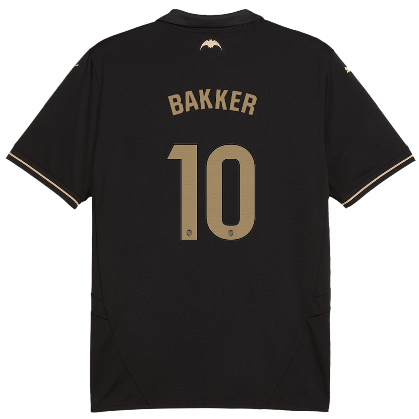 Enfant Football Maillot Linda Bakker #10 Noir Tenues Extérieur 2024/25 Canada