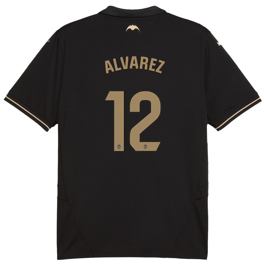 Enfant Football Maillot Sofia Alvarez #12 Noir Tenues Extérieur 2024/25 Canada