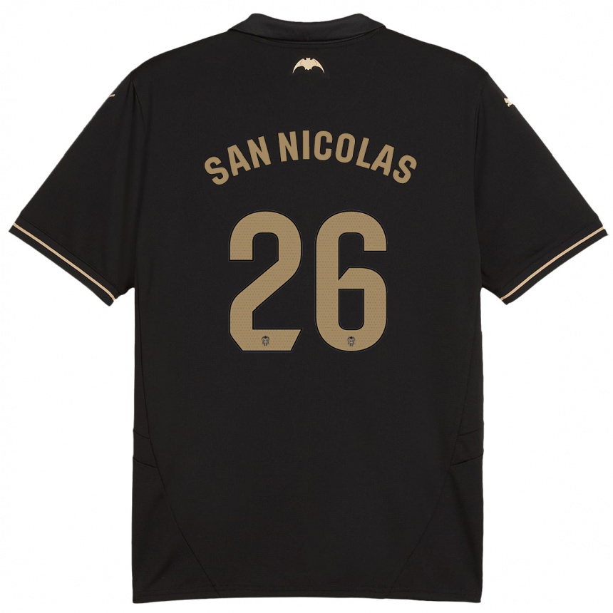 Enfant Football Maillot Olga San Nicolas #26 Noir Tenues Extérieur 2024/25 Canada