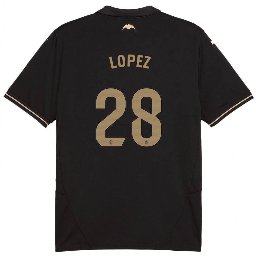 Enfant Football Maillot Saray Lopez #28 Noir Tenues Extérieur 2024/25 Canada