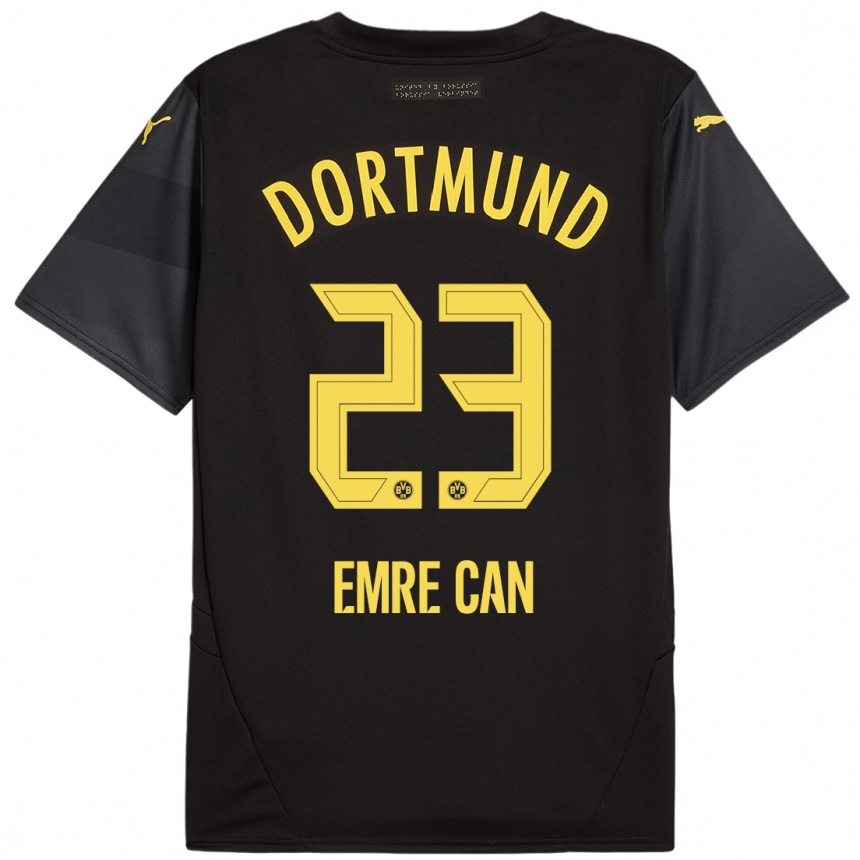 Enfant Football Maillot Emre Can #23 Noir Jaune Tenues Extérieur 2024/25 Canada