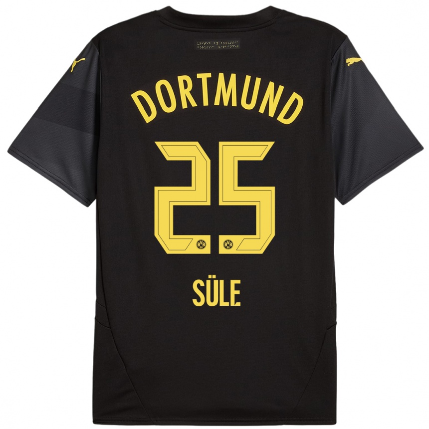 Kids Football Niklas Sule #25 Black Yellow Away Jersey 2024/25 T-Shirt Canada