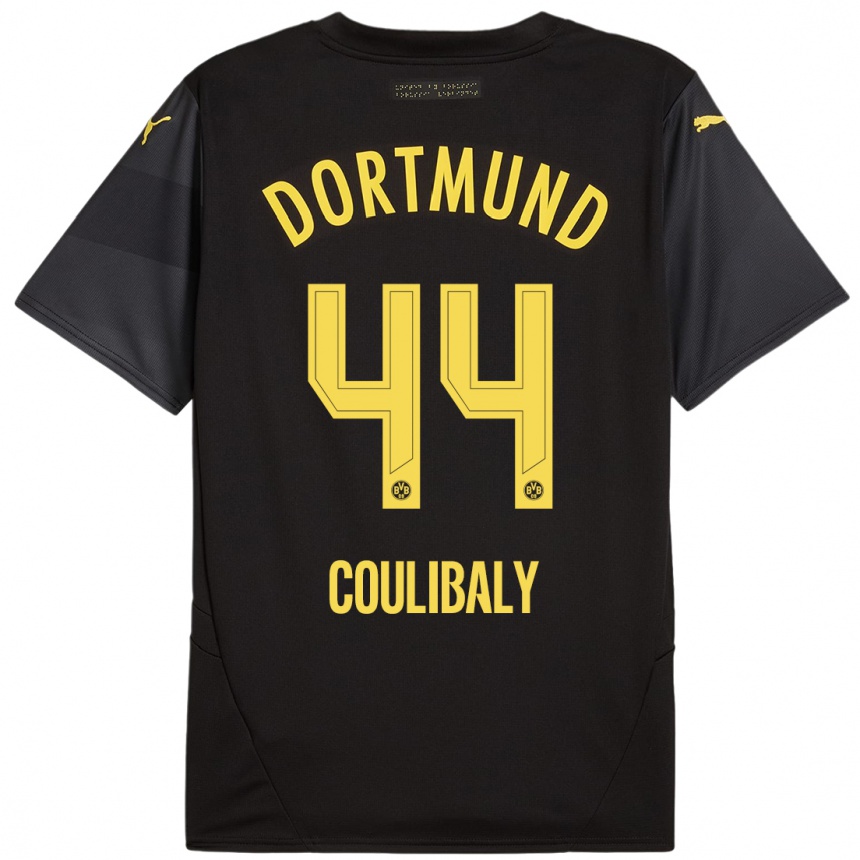 Enfant Football Maillot Soumaila Coulibaly #44 Noir Jaune Tenues Extérieur 2024/25 Canada