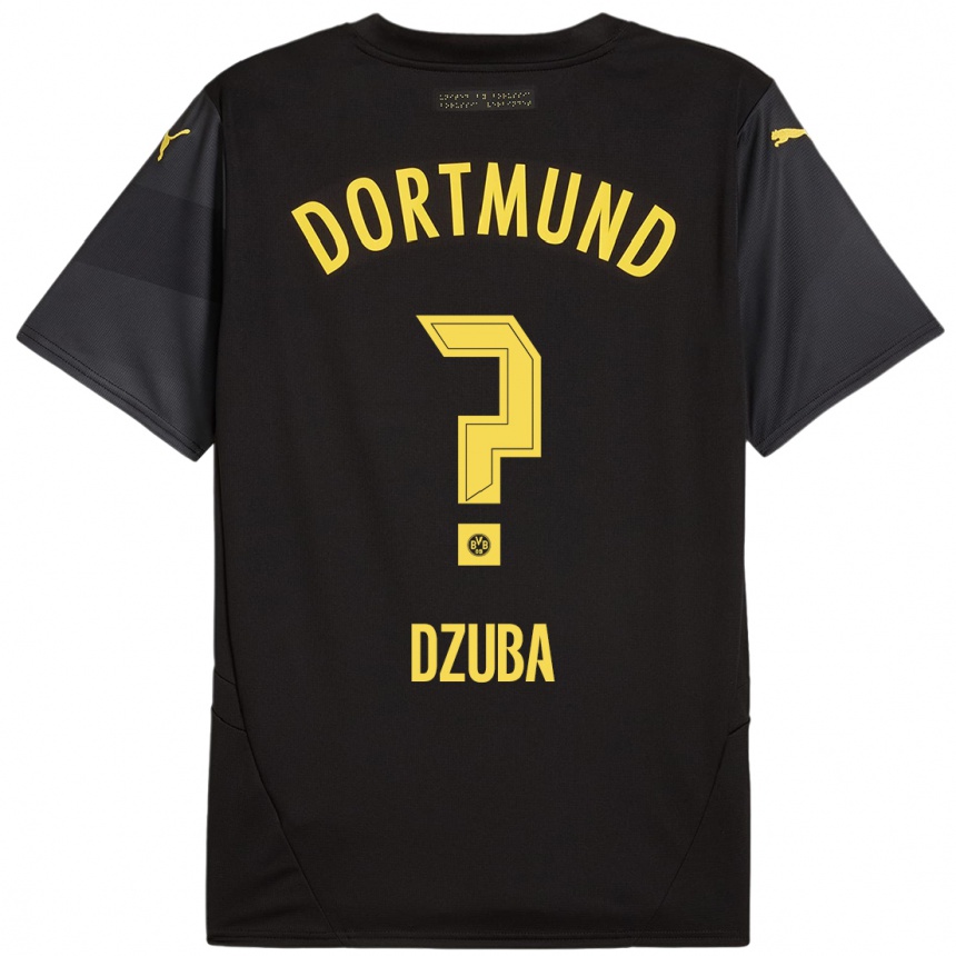 Enfant Football Maillot Fabian Dzuba #0 Noir Jaune Tenues Extérieur 2024/25 Canada