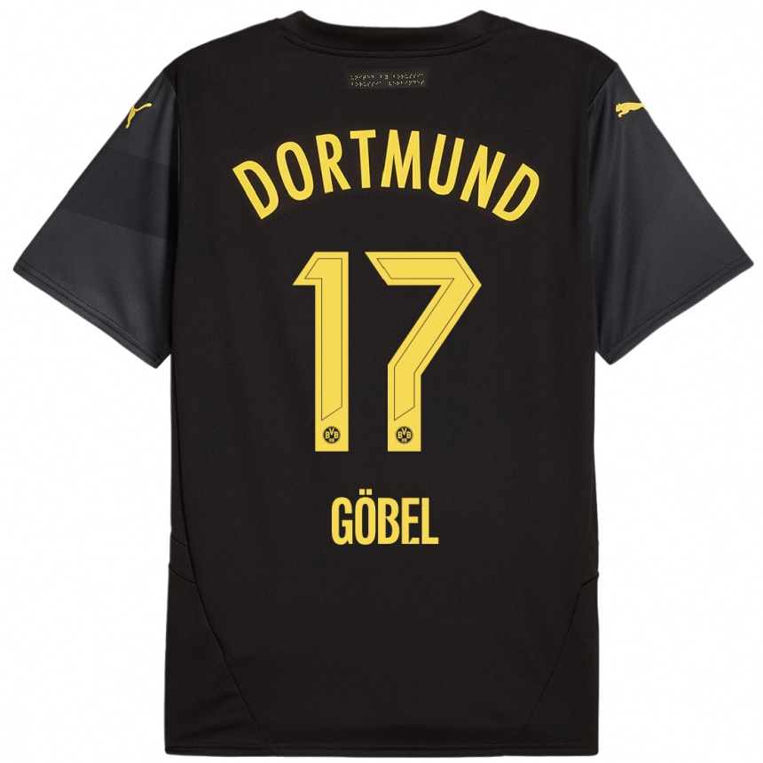 Enfant Football Maillot Patrick Göbel #17 Noir Jaune Tenues Extérieur 2024/25 Canada