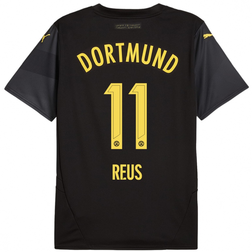 Enfant Football Maillot Marco Reus #11 Noir Jaune Tenues Extérieur 2024/25 Canada