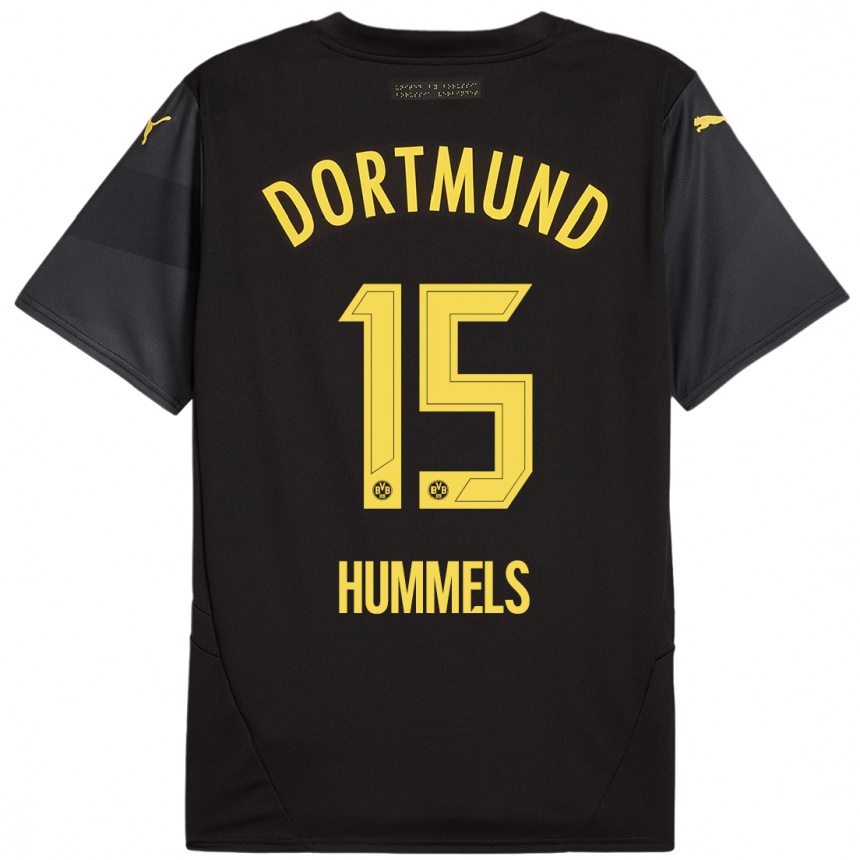 Enfant Football Maillot Mats Hummels #15 Noir Jaune Tenues Extérieur 2024/25 Canada