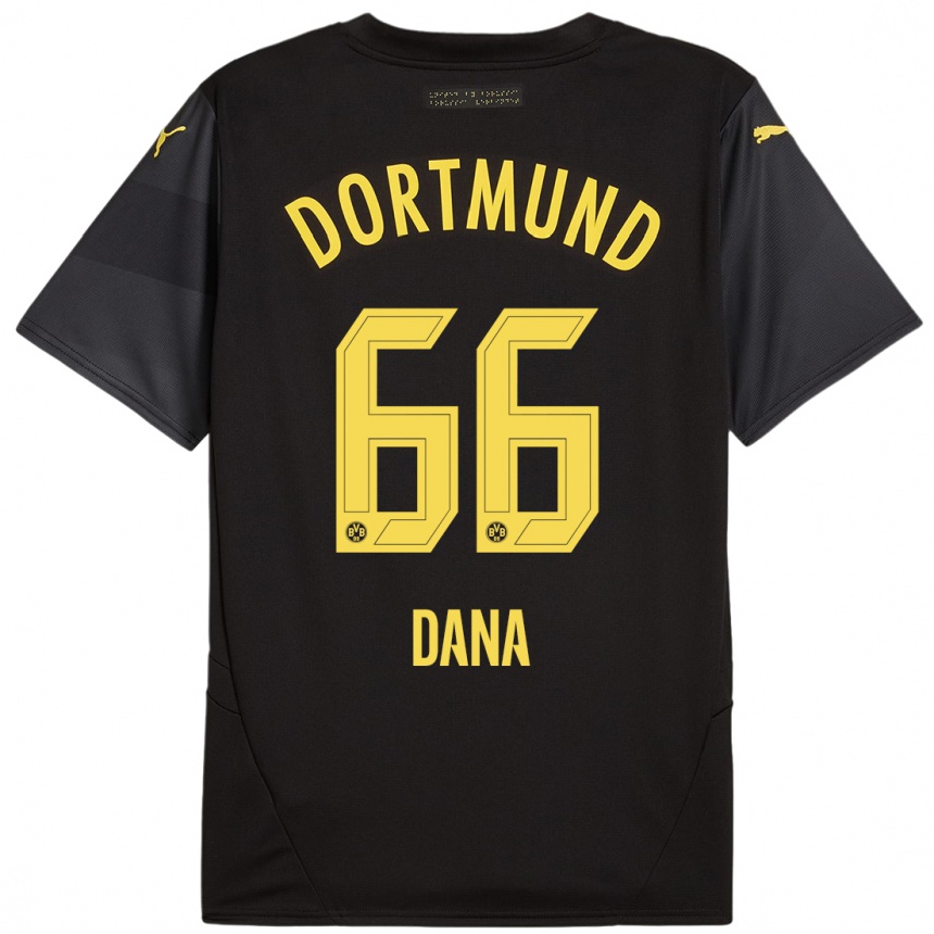 Enfant Football Maillot Bleckmann Dana #66 Noir Jaune Tenues Extérieur 2024/25 Canada