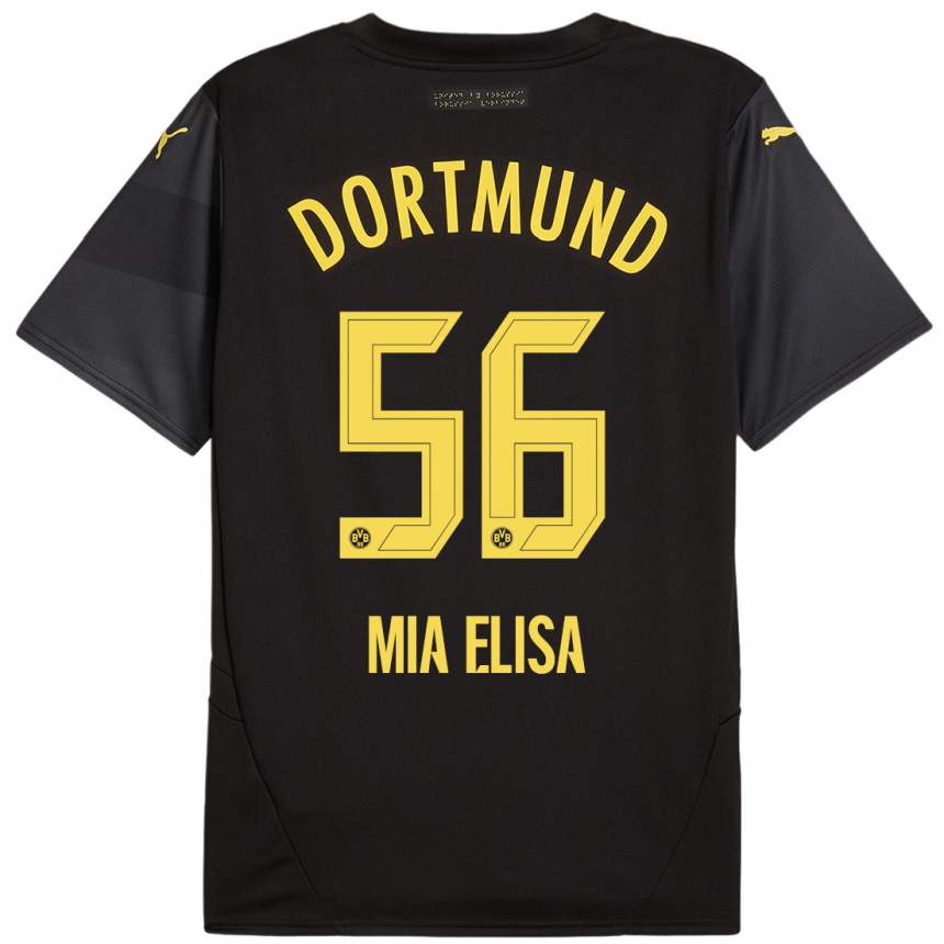 Enfant Football Maillot Bomnuter Mia Elisa #56 Noir Jaune Tenues Extérieur 2024/25 Canada