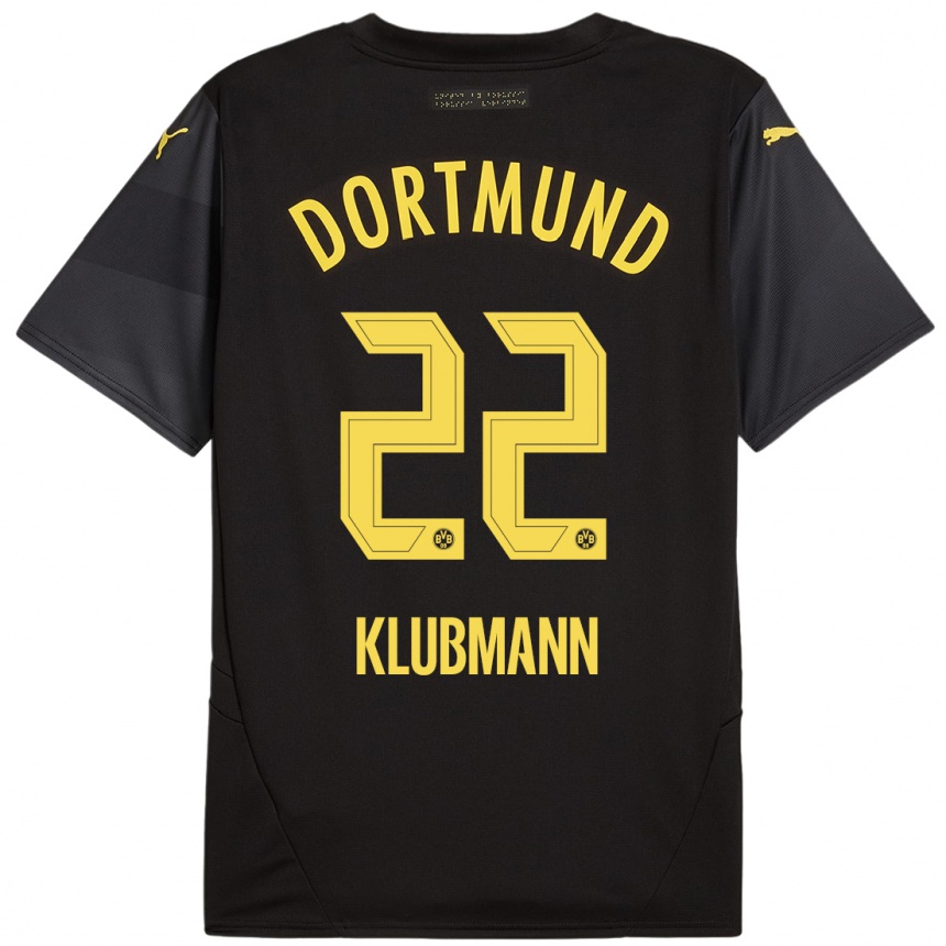 Enfant Football Maillot Leon Klubmann #22 Noir Jaune Tenues Extérieur 2024/25 Canada