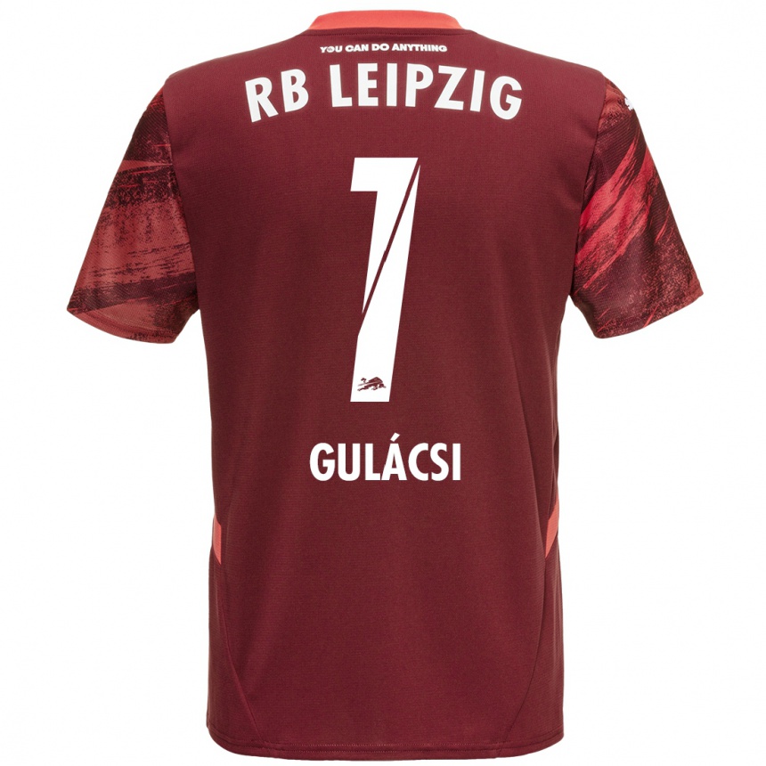 Kids Football Péter Gulácsi #1 Burgundy Away Jersey 2024/25 T-Shirt Canada