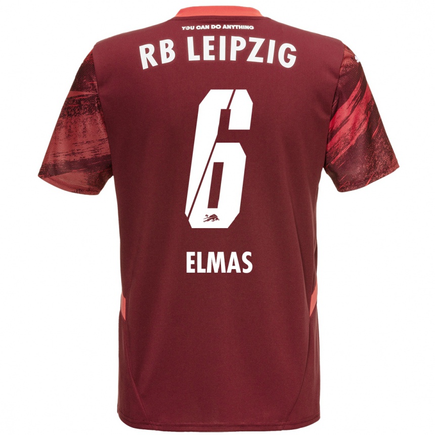 Enfant Football Maillot Eljif Elmas #6 Bordeaux Tenues Extérieur 2024/25 Canada