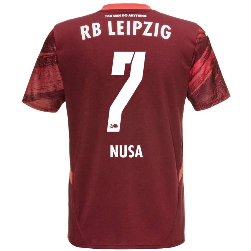 Enfant Football Maillot Antonio Nusa #7 Bordeaux Tenues Extérieur 2024/25 Canada