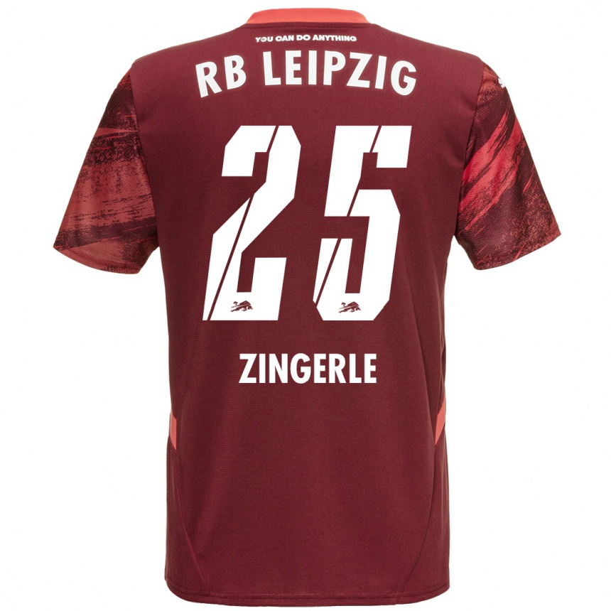 Enfant Football Maillot Leopold Zingerle #25 Bordeaux Tenues Extérieur 2024/25 Canada