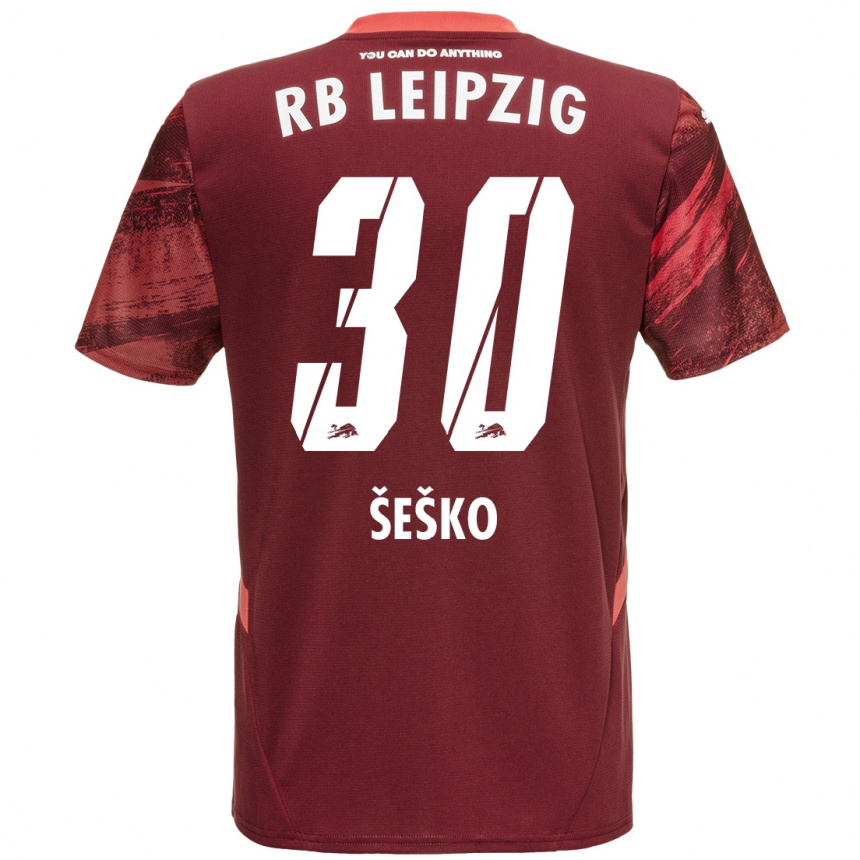 Enfant Football Maillot Benjamin Sesko #30 Bordeaux Tenues Extérieur 2024/25 Canada