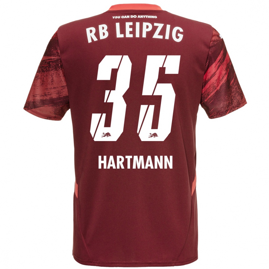 Kids Football Fabrice Hartmann #35 Burgundy Away Jersey 2024/25 T-Shirt Canada