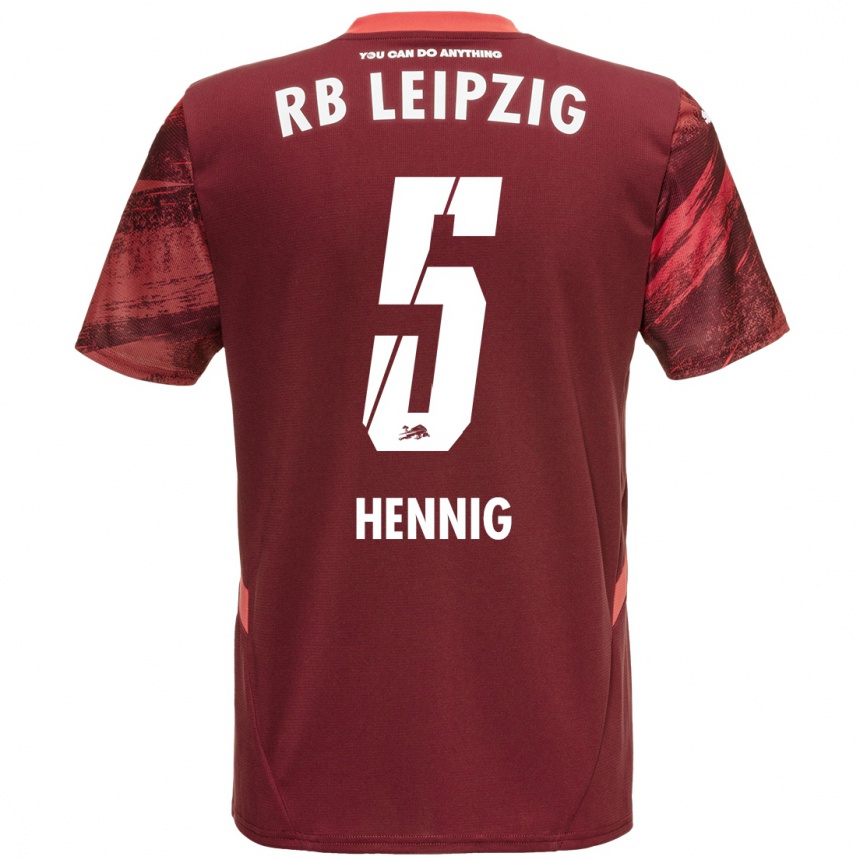 Enfant Football Maillot Lenny Hennig #5 Bordeaux Tenues Extérieur 2024/25 Canada