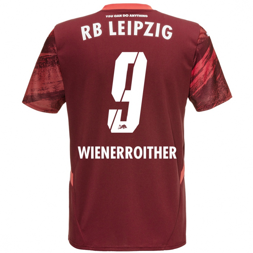 Enfant Football Maillot Katja Wienerroither #9 Bordeaux Tenues Extérieur 2024/25 Canada