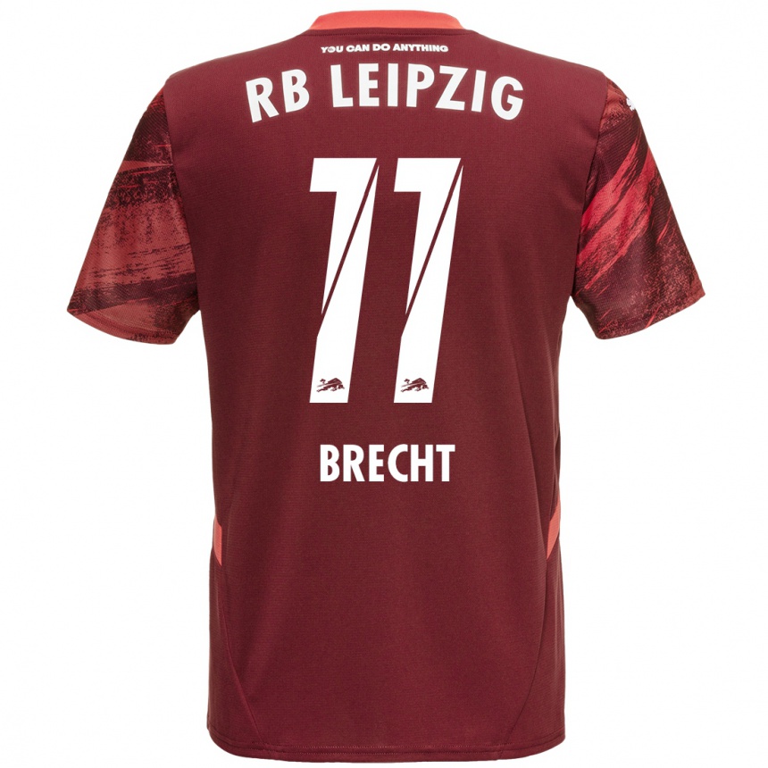 Kids Football Barbara Brecht #11 Burgundy Away Jersey 2024/25 T-Shirt Canada