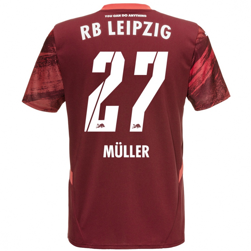 Kids Football Marlene Müller #27 Burgundy Away Jersey 2024/25 T-Shirt Canada