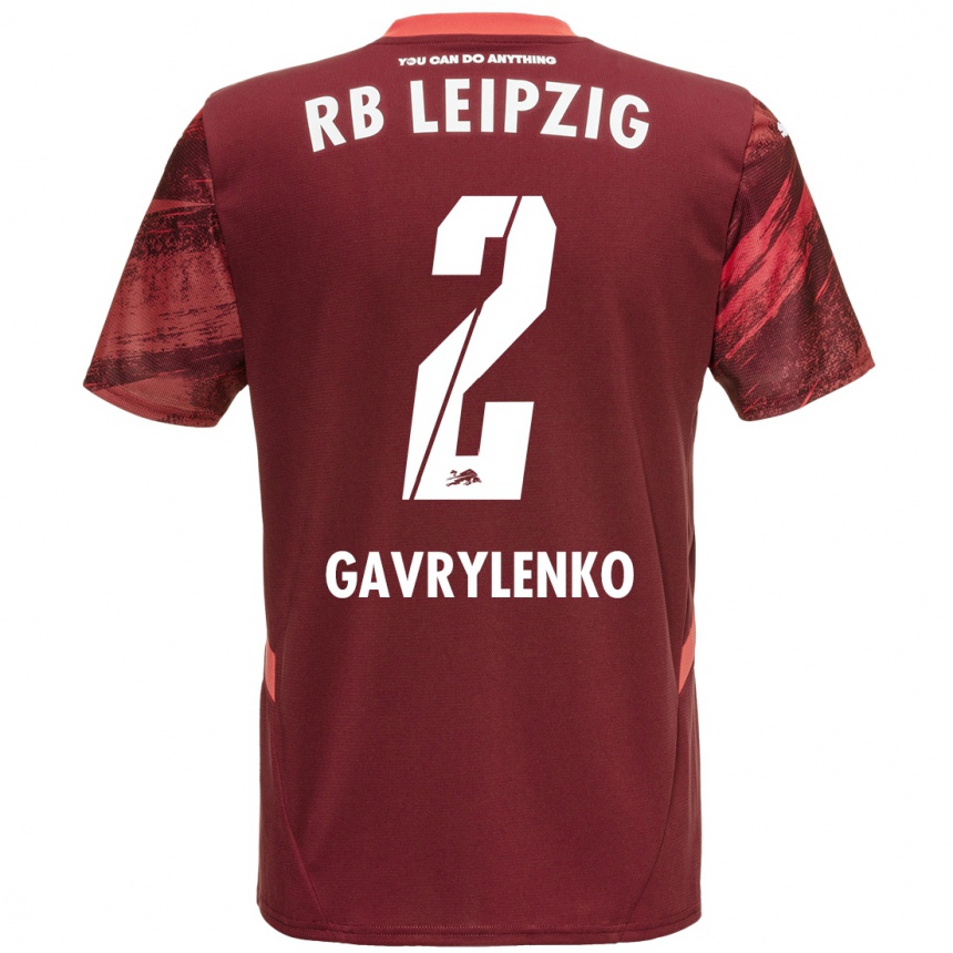 Enfant Football Maillot Oleksandr Gavrylenko #2 Bordeaux Tenues Extérieur 2024/25 Canada