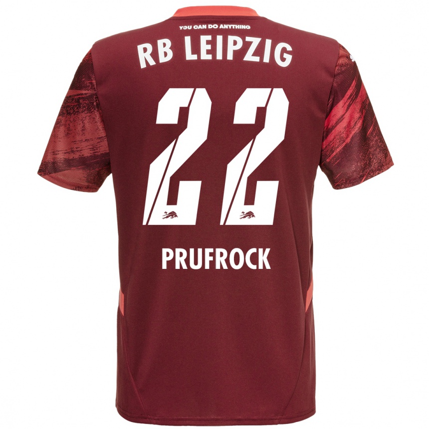 Kids Football Silas Prüfrock #22 Burgundy Away Jersey 2024/25 T-Shirt Canada