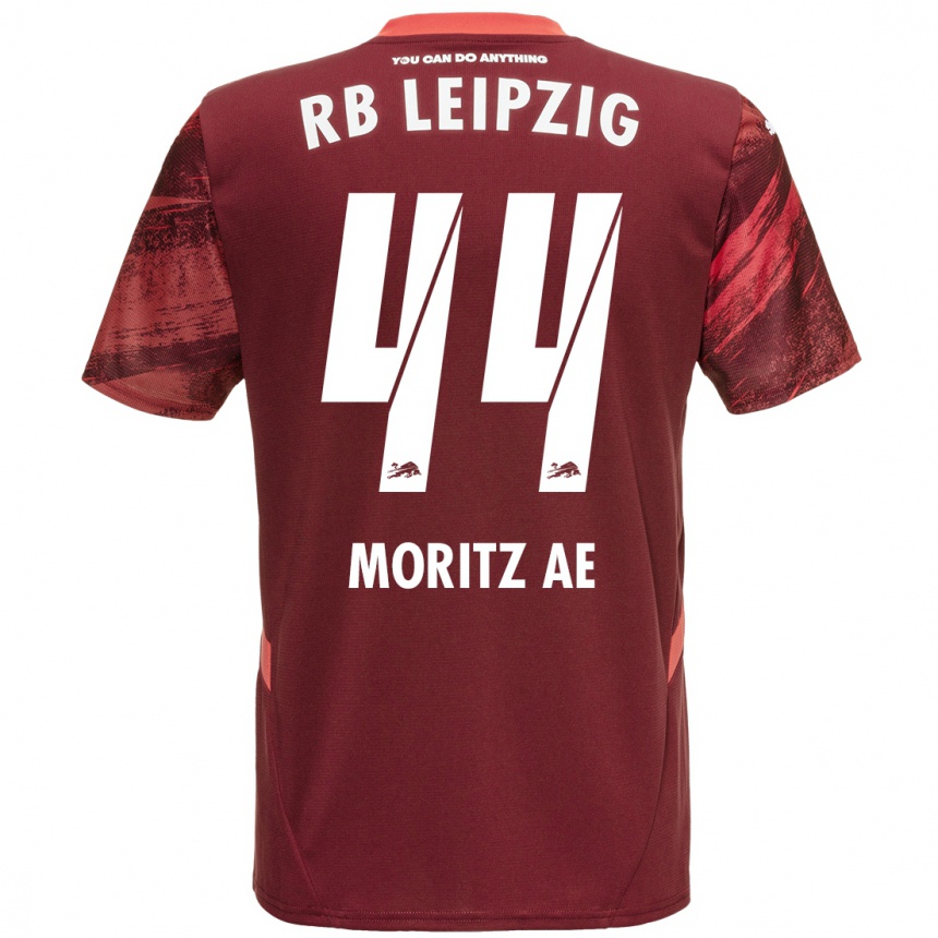 Kids Football Moritz Aé #44 Burgundy Away Jersey 2024/25 T-Shirt Canada